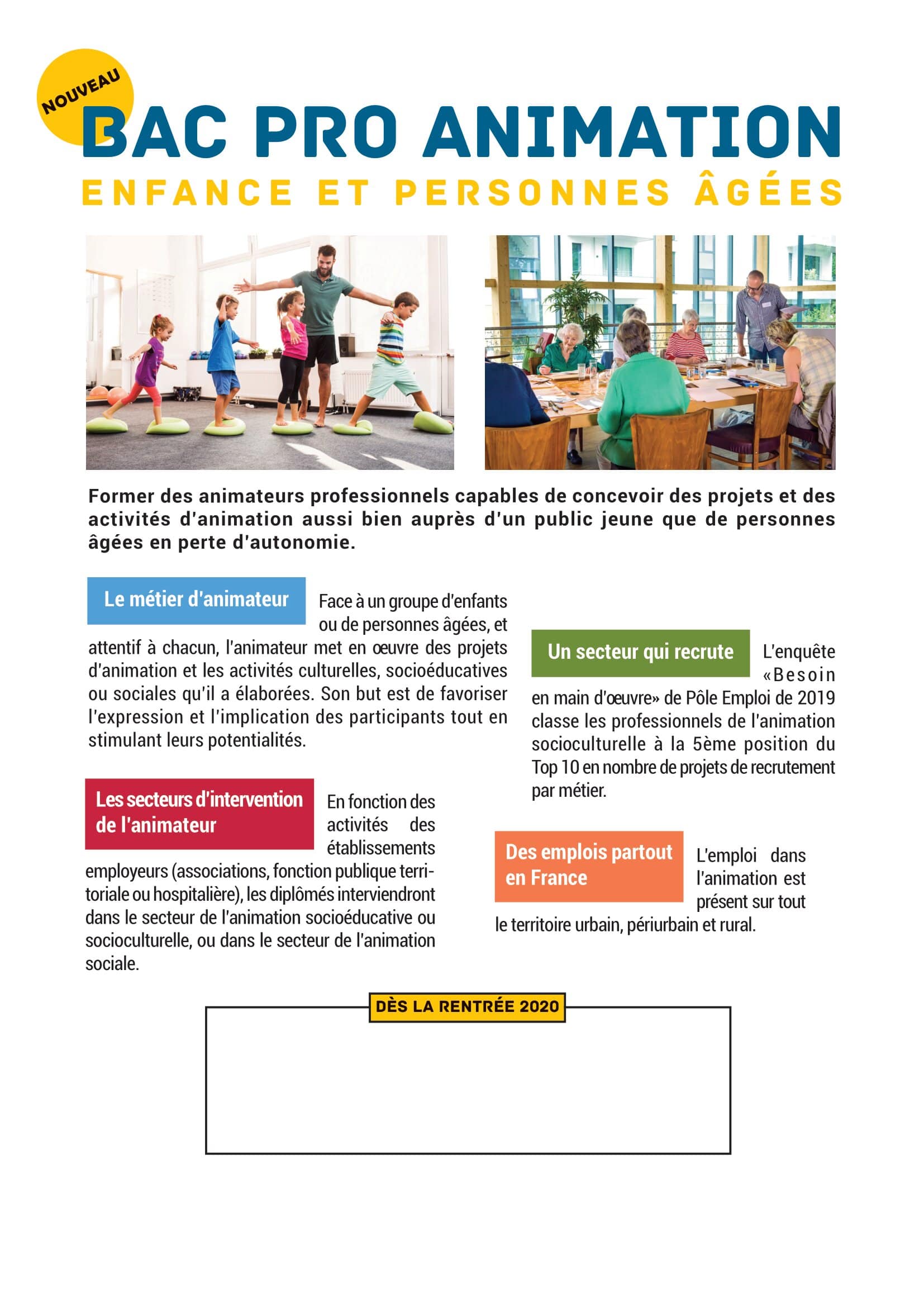 Bac Pro Animation Enfance Et Personnes Agees Video